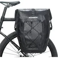 ROCKBROS Bike Panniers Waterproof Bike Rear Rack Bag Max 30L Large Capacity Bike Rear Panniers for Cycling Traveling Commuting, Size: 15L, Gray