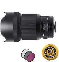 Sigma 85mm f/1.4 DG HSM Art Lens for Nikon F with UV Filter