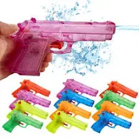 Playbees Water Blasters - 6 inch - Assorted Colors - Soaker Squirt Summer Shooter Toys for Swimming Pool, Beach, Water Fighting Toy, Pool Party Beach