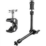 Fomito 11" inch Articulating Magic Arm + Super Clamp for Camera, LCD Monitor , LED Video Light