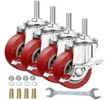 Casters Set of 4 Heavy Duty - Caster Wheels 2 Inch Locking Casters Swivel Cas...