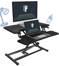 FlexiSpot 28'' Black Height Adjustable Standing Desk Converter