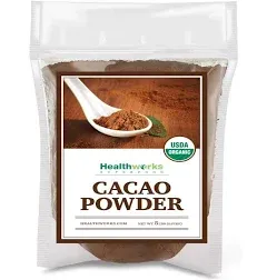 Healthworks Organic Cacao Powder (16 Ounces / 1 Pound) and Maca Powder Raw (16 Ounces / 1 Pound)