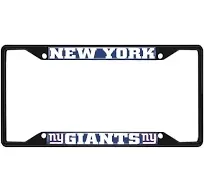 Fanmats NFL New York Giants Black Metal License Plate Frame 