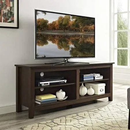 New Walker Edison Wren Classic 4 Cubby TV Stand for TVs up to 65 Inches NB34