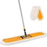 36&#034; Commercial Industrial Cotton Mop Dust Floor Mop with Total 2 Mop Pads for Cl