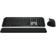 Logitech MX Keys S COMBO - Performance Wireless Keyboard and Mouse with Palm Res