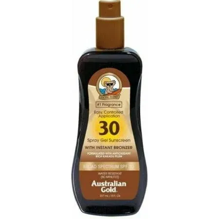 Australian Gold Dark Tanning Accelerator Spray Gel With Bronzer