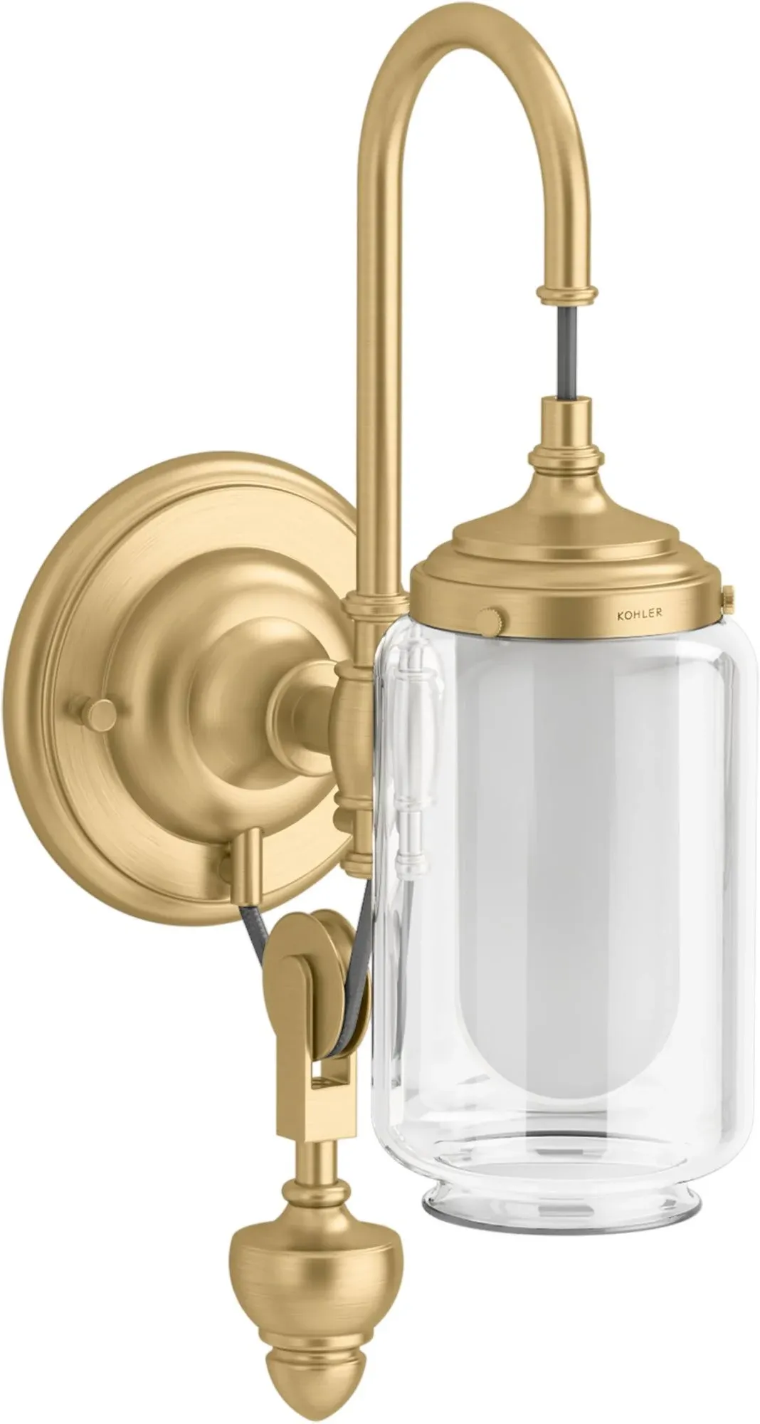 Kohler 72581 Artifacts Adjustable One-Light Sconce - Brushed Moderne Brass