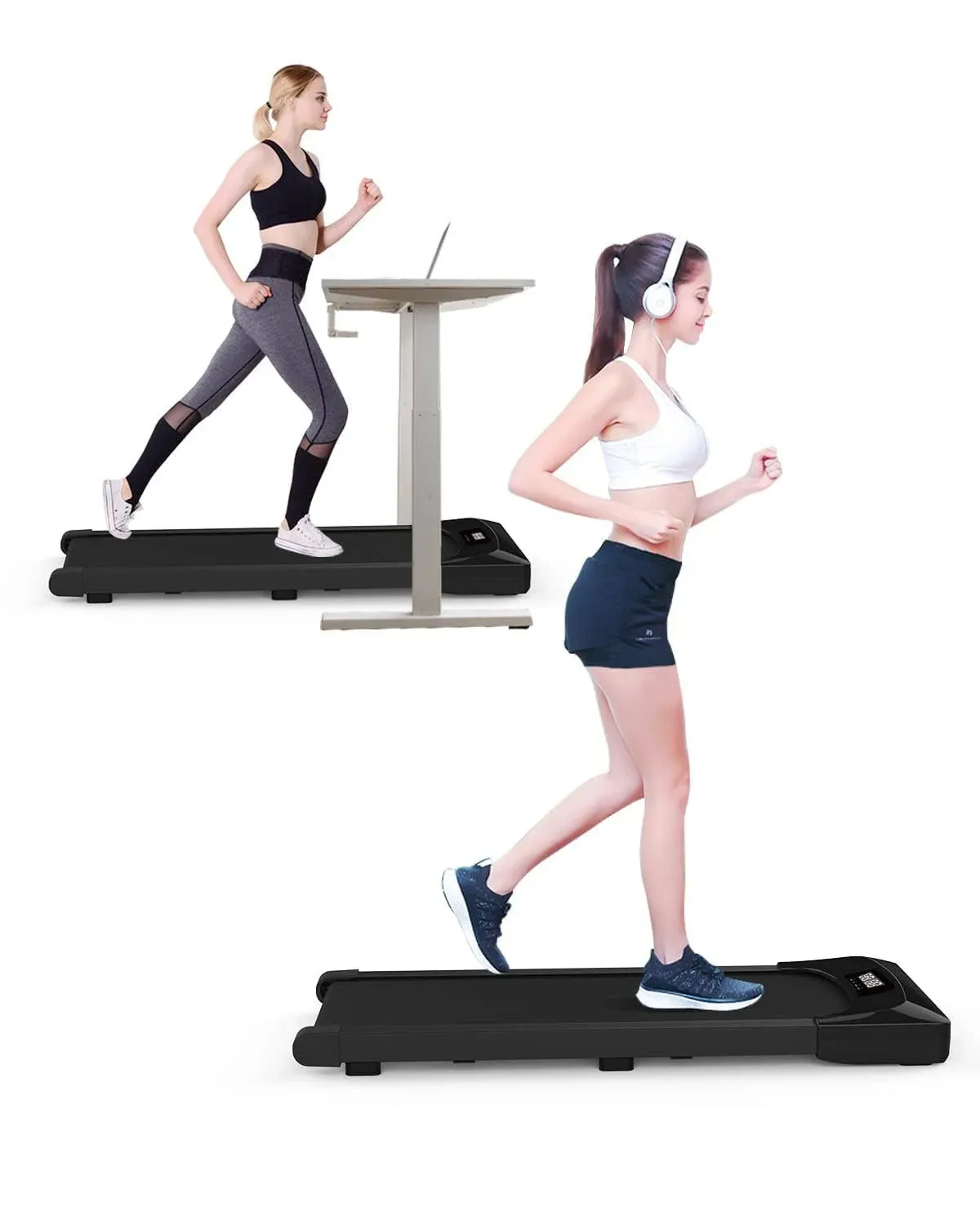 Under Desk Treadmill, Walking Pad for Home/Office, Portable Walking Treadmill 2 ...