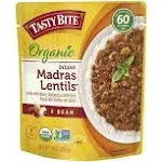 Tasty Bite Madras Lentils, Organic, Indian, 3 Bean, Mild - 10 oz