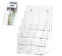 Kffkff 8.5 x 11 inch Acrylic Brochure Rack