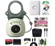 Fujifilm Instax Green Pal Digital Camera+Link 2 Printer+Instant Film Photos Bundle