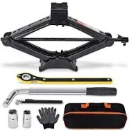 Car Jack Kit - Scissor Car Jack Max 2 Ton(4409lbs) Capacity Portable Emergency Tire Change Kit with Lug Wrench for Sedan Coupe SUV