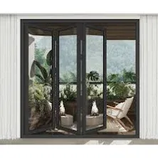 KaMic 96" x 80" 3 Panels Aluminum Folding Doors