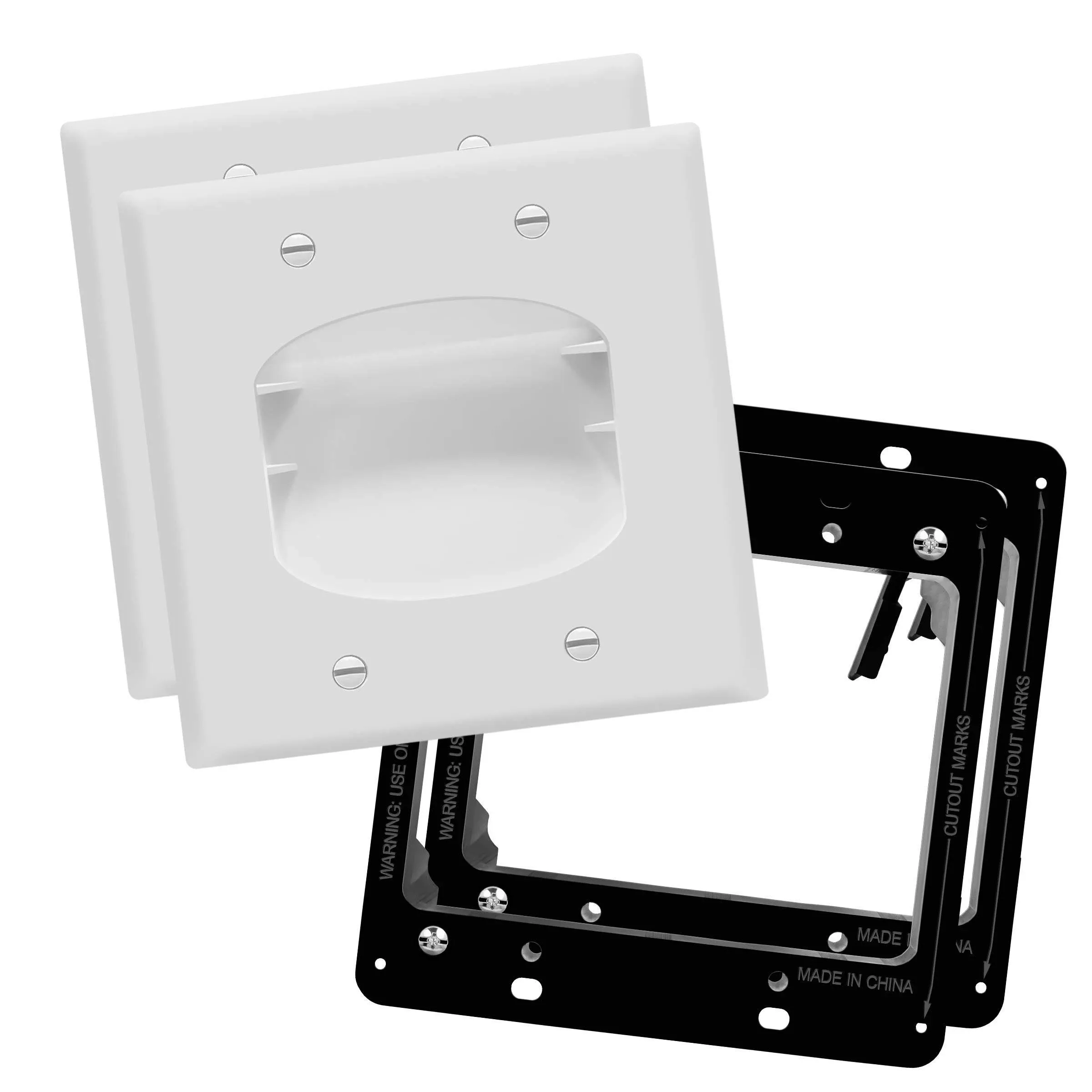 Topgreener Recessed Low Voltage Cable Wall Plate