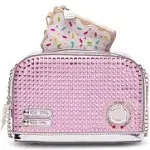 Betsey Johnson Kitsch Let&#039;s Get Toasted Pink Rhinestone Pop Tart Pouch Crossbody