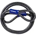 BRINKS - 7 ft x 5/8&#034; Commercial Steel Braided Loop Cable - Heavy Duty Vinyl Wrap