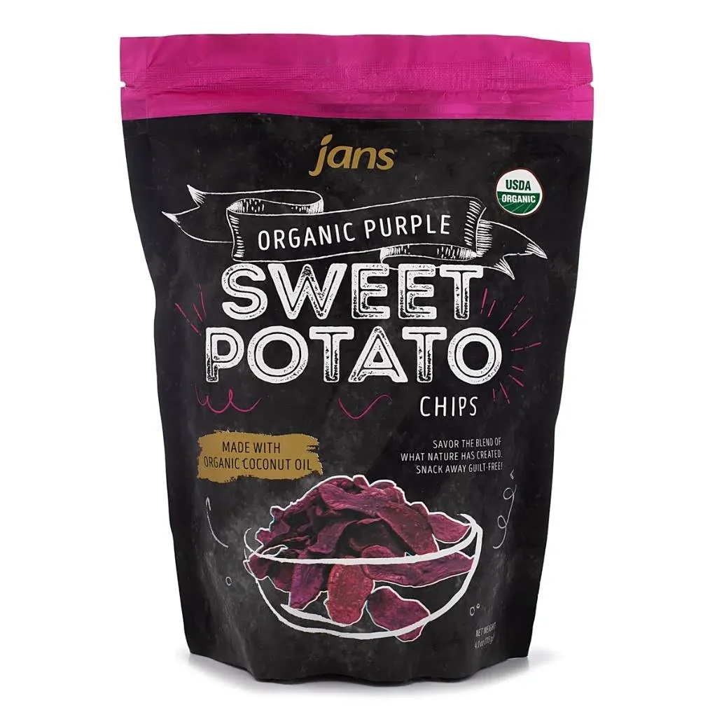 Jans Organic Purple Sweet Potato Chips - 4 oz