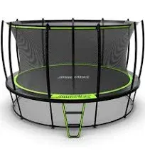 JumpFlex HERO Trampoline for Kids Outdoor Play Equipment with Net & Ladder