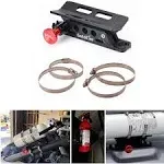 Quick Release Aluminum Fire Extinguisher Holder Mount Bracket - Black