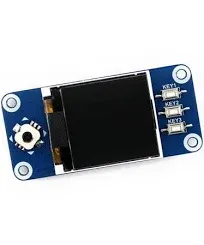 Waveshare 1.44inch LCD Display HAT for Raspberry Pi 128x128 with Embedded Controller Communicating via SPI Interface