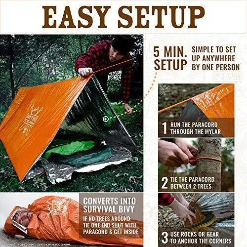 World&#039;s Toughest Ultralight Survival Tent • 2 Person Mylar Emergency Shelter ...