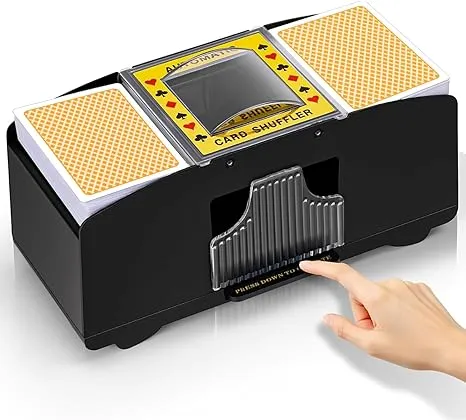 YUCEEN Automatic Card Shuffler 1/2 Decks,Battery Operated Electric Playing Ca...