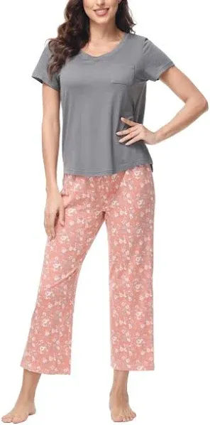 Ink & Ivy Women's 2 Piece Short Sleeve Pajama Set