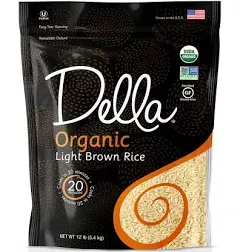 Della Quick-Cooking Organic Long Grain Brown Rice - 12 lb bag