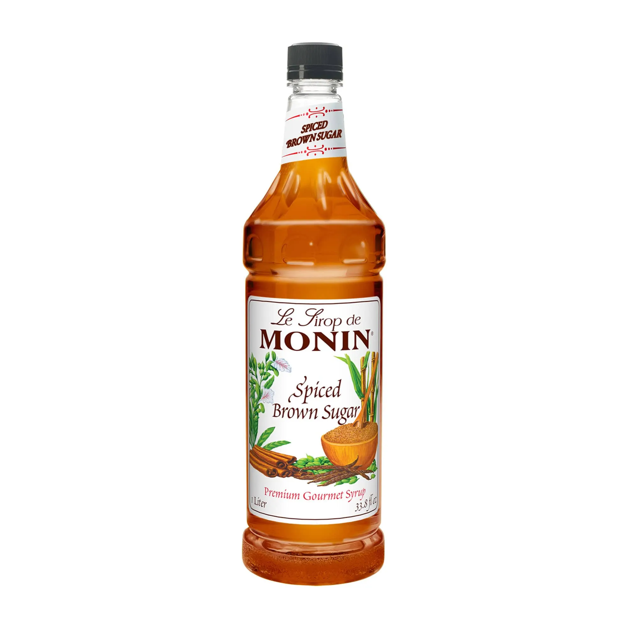 Monin - Spiced Brown Sugar Syrup, Sweet with Hints of Cinnamon, Natural Flavors, Great for Coffee, Desserts, Ciders, and Cocktails, Non-GMO, Gluten-fr