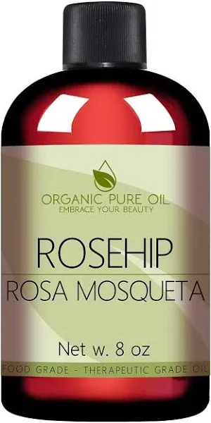 OPO Rosehip Oil - 16 oz - 100% Pure, Unrefined, Cold Pressed, Non-GMO, Vegan Bulk Carrier Oil - Skin, Hair, Nails, Body, Face, Facial Hair - Nourish, Moisturize, Condition Sensitive, Mature, Brittle