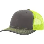 Snapback Trucker Cap - Charcoal/ Neon Yellow