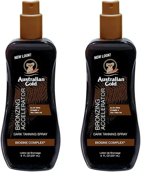 Australian Gold Dark Tanning Accelerator Spray Gel with Bronzer