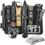 Survival Kit 12 in 1, Gifts for Men Dad Husband Teenage Boy, Survival Gear and