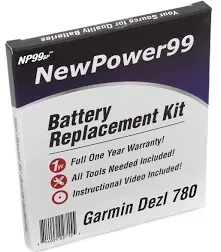 Garmin Nuvi 1490 Battery Replacement Kit with Tools, Video Instructions and Extended Life Battery