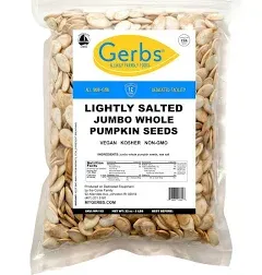 Jumbo Size Unsalted Pumpkin Seeds in Shell by Gerbs - 2 LBS - Top 11 Food Allergen Free & Non GMO - Premium Dry Roasted Whole Pepitas – COG USA