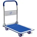 Push Cart Dolly by Wellmax | Functional Moving Platform + Hand Truck | Foldable