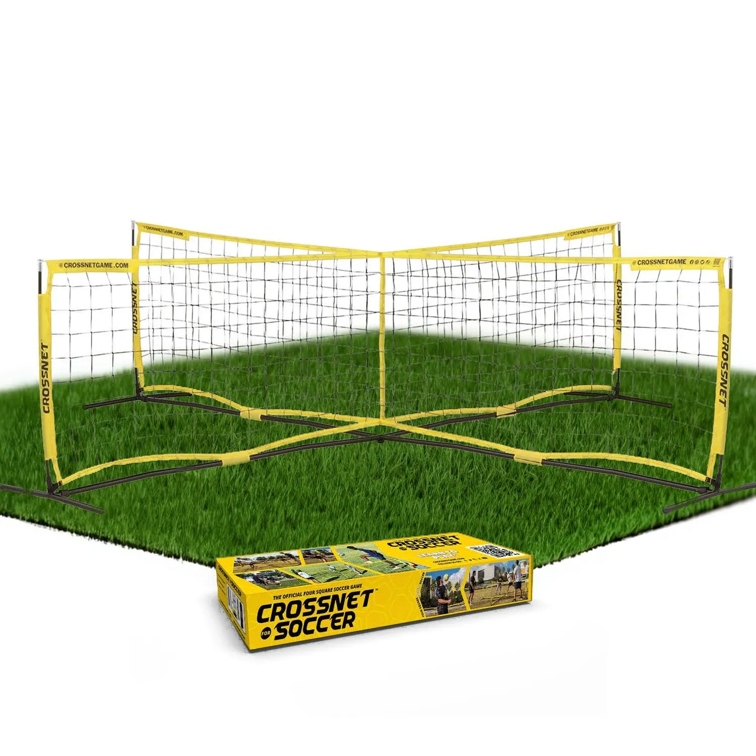 CROSSNET Soccer 4-Square Soccer Set