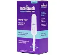 InteliSwab COVID-19 Rapid Antigen Test, for Results Anytime and Anywhere (2 Nasal Swab Tests)