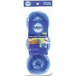 Dawn Poly Mesh Scrubbers, Blue, 3/Pack