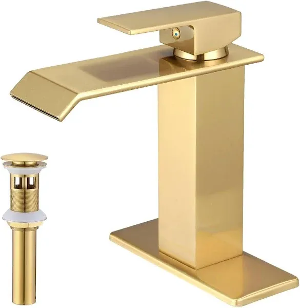 BWE Waterfall Single Hole Single-Handle Low-Arc Bathroom Faucet