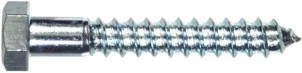 Hillman 1/4 in. X 1-1/4 in. L Hex Zinc-Plated Steel Lag Screw 100 pk