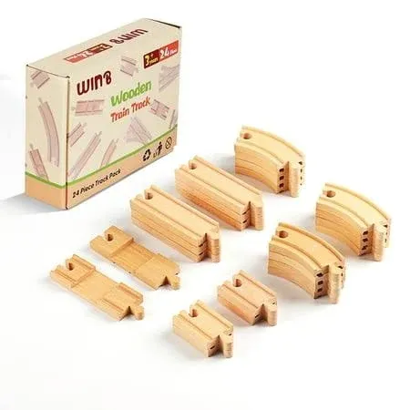 Import to AutoDS
    Wooden Train Track 24 Piece Set-Track Expansion 100% Compatible with All Major Brands Including Thomas Wooden Railway-Toddler Railway Toy Train Set Boys Train Set for Girls & Boys 3+