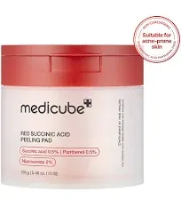 [medicube] Red Succinic Acid Peeling Pad 155g 70EA