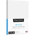 11 x 17 White Card Stock | Heavyweight 80lb Cover (216gsm) Cardstock Paper – Smooth Finish | For Arts and Crafts, Brochures, Restaurant Menus, Posters | 50 Sheets per Pack