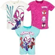 Marvel Ghost- Spider Spidey and His Amazing Friends Toddler Girls 3 Pack T-Shirts