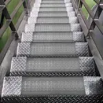 Ottomanson Waterproof Low Profile Non-Slip Indoor/Outdoor Rubber Stair Treads