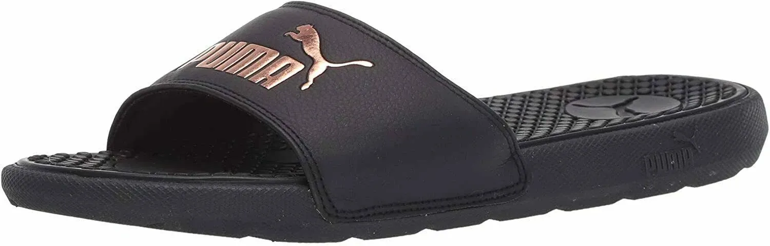 Puma Women's Cool Cat Slide Sandal, Size: 6, Black