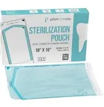 200 10&#034; x 16&#034; Large Self-Sealing Sterilization Pouch Sterilizer Bag Autoclave